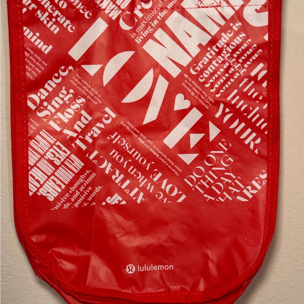 Lululemon Athletica Bold Red Shopper Bag - Picture 5 of 8